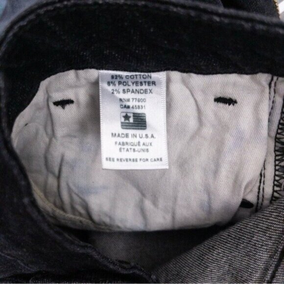 NWT Free People x Sandrine Rose Mixed Denim Patch Jeans 25 Dark Black Skinny Zip - Picture 11 of 11